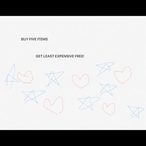 Buy Five Items Get Least Expensive Free !